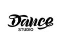 Vector illustration of Handwritten brush lettering for dance studio