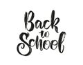 Vector illustration: Handwritten brush type lettering of Back to School Royalty Free Stock Photo