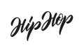Vector illustration: Handwritten lettering of Hip Hop. Modern calligraphy Royalty Free Stock Photo