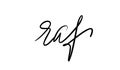 Raf lettering. Vector illustration of handwritten lettering. Vector elements for coffee shop, market, cafe design, restaurant menu Royalty Free Stock Photo