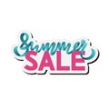 Vector illustration with handwritten phrase - Summer sale.