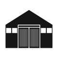 Vector design of hangar and depot icon. Graphic of hangar and storage stock vector illustration.