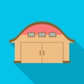 Vector design of hangar and shed icon. Web element of hangar and storage stock vector illustration.