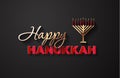 Vector Illustration for Hannukah on Black