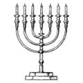 Vector illustration of Hanukkah menorah