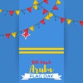 Vector illustration for happy Aruba flag day Royalty Free Stock Photo