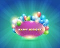 Vector Illustration of Happy Birthday Design Backg