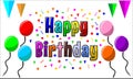 Vector illustration Happy Birthday Typography New