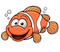 Happy Clownfish Cartoon Royalty Free Stock Photo