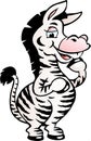 Vector illustration of an Happy Cute Zebra Horse Royalty Free Stock Photo