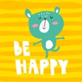Be happy bear Royalty Free Stock Photo