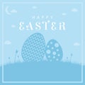 Vector illustration happy easter day handrawn