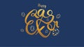 Vector illustration. Happy Easter Hand drawn elegant modern colorful lettering isolated on background. - Vector Royalty Free Stock Photo