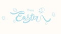Vector illustration. Happy Easter Hand drawn elegant modern colorful lettering isolated on background. - Vector Royalty Free Stock Photo