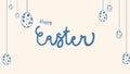 Vector illustration. Happy Easter Hand drawn elegant modern colorful lettering isolated on background. - Vector Royalty Free Stock Photo