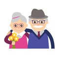 Vector illustration. Happy grandparents day.