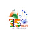 Vector illustration for happy independence day India Royalty Free Stock Photo