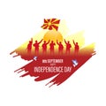 Vector illustration for North Macedonia Independence Day.