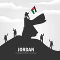 Vector illustration of Happy Jordan Independence Day 25 May