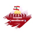 Vector illustration of happy Lebanon independence day Royalty Free Stock Photo