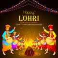 Happy Lohri holiday festival of Punjab India Royalty Free Stock Photo