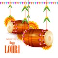 Happy Lohri holiday festival of Punjab India Royalty Free Stock Photo