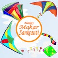 Vector illustration of Happy Makar Sankrant festival of India