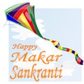 Vector illustration of Happy Makar Sankrant festival of India