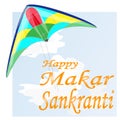 Vector illustration of Happy Makar Sankrant festival of India