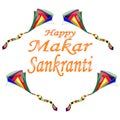 Vector illustration of Happy Makar Sankrant festival of India