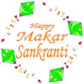 Vector illustration of Happy Makar Sankrant festival of India