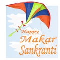 Vector illustration of Happy Makar Sankrant festival of India