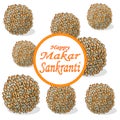 Vector illustration of Happy Makar Sankrant festival of India