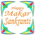 Vector illustration of Happy Makar Sankrant festival of India