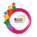 Happy Makar Sankranti holiday India festival background Royalty Free Stock Photo