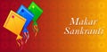 Happy Makar Sankranti holiday India festival background Royalty Free Stock Photo