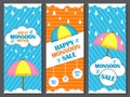 Happy Monsoon Sale Offer promotional and advertisment banner Royalty Free Stock Photo