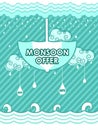 Happy Monsoon Sale Offer promotional and advertisment banner Royalty Free Stock Photo