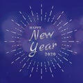 Vector illustration of happy new year 2020. Banner new year sale