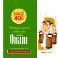 Happy Onam Big Shopping Sale Advertisement background Royalty Free Stock Photo