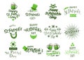 Vector illustration of happy patricks day typography text design