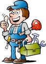 Vector illustration of an happy Plumber