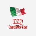 Vector illustration for Italy Republic Day. Royalty Free Stock Photo