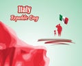 Vector illustration for Italy Republic Day. Royalty Free Stock Photo