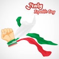 Vector illustration for Italy Republic Day. Royalty Free Stock Photo