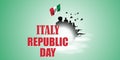 Vector illustration for Italy Republic Day. Royalty Free Stock Photo