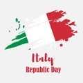 Vector illustration for Italy Republic Day. Royalty Free Stock Photo