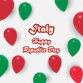 Vector illustration for Italy Republic Day. Royalty Free Stock Photo