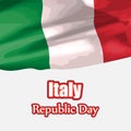 Vector illustration for Italy Republic Day. Royalty Free Stock Photo