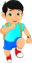 Happy school boy cartoon Royalty Free Stock Photo